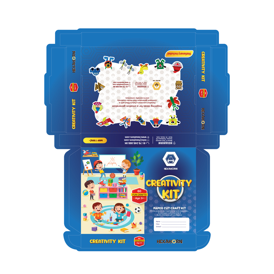 Hexahorn Box Dieline Layout