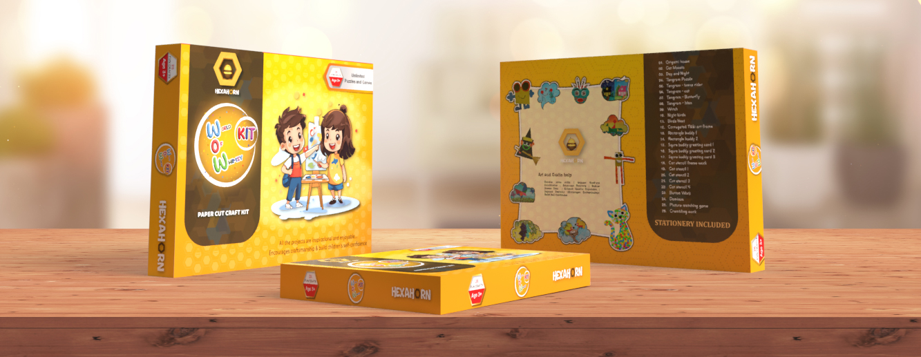 Packaging Box Grid Mockup